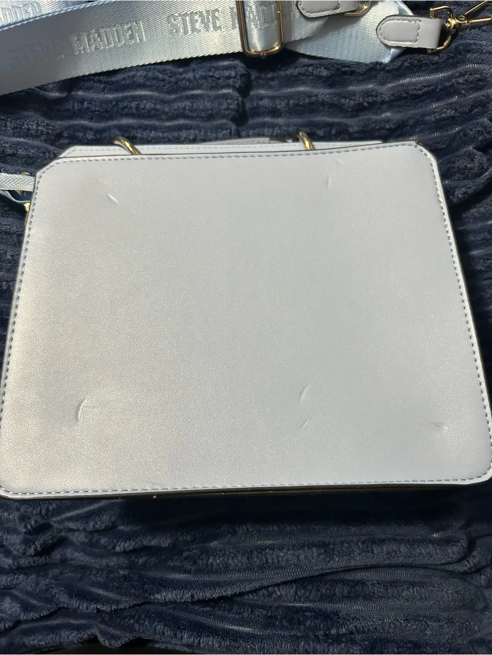Steve Madden Bevelyn Light Blue Crossbody Bag with Removable Strap - Picture 8 of 14